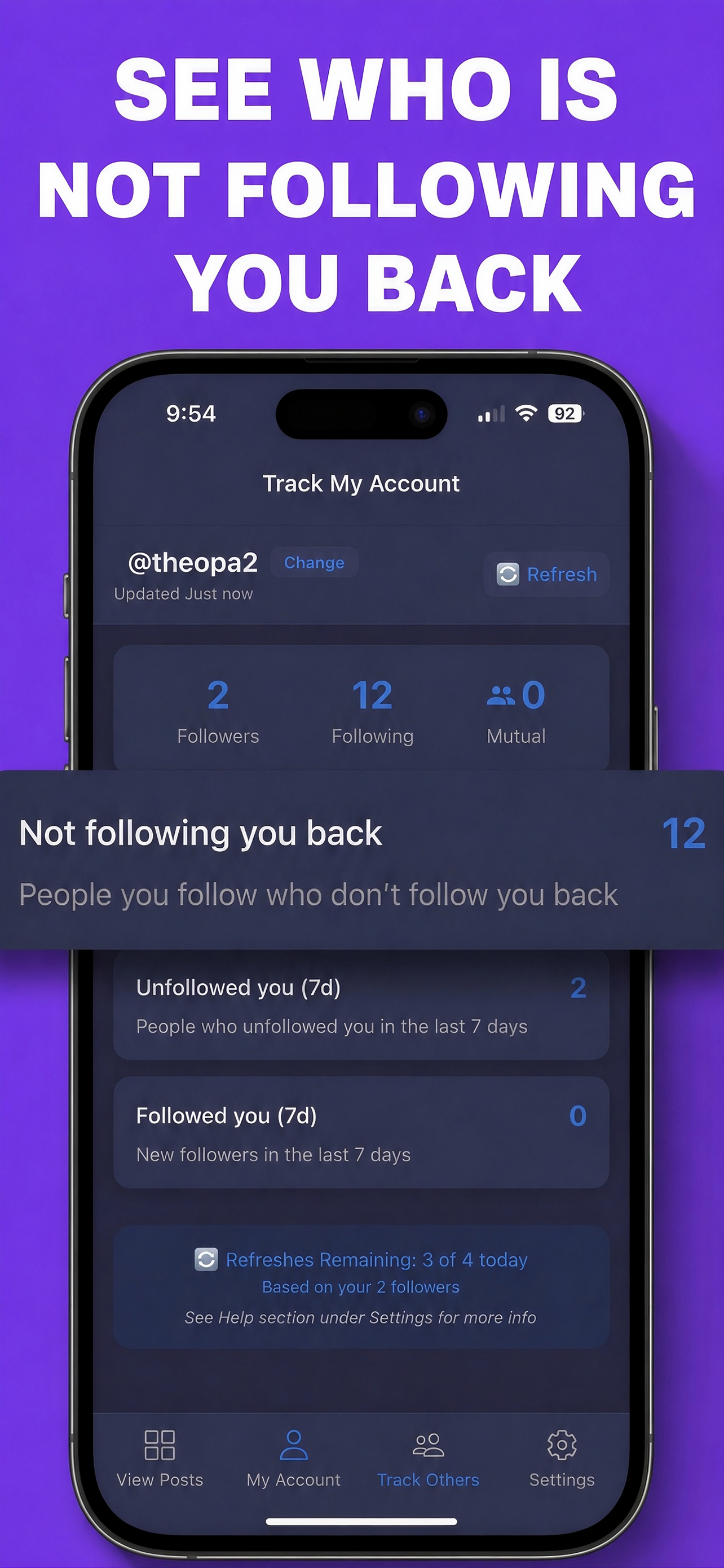 See who is not following you back